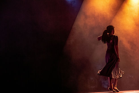 Silhouetted Stage Performer