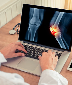 Imagem de radiografia em computador