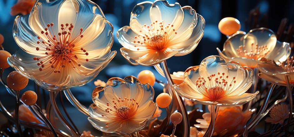 Surreal Glass Flowers