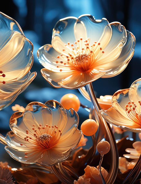 Surreal Glass Flowers