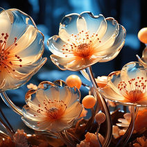 Surreal Glass Flowers