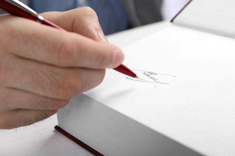 Hand Signing Book