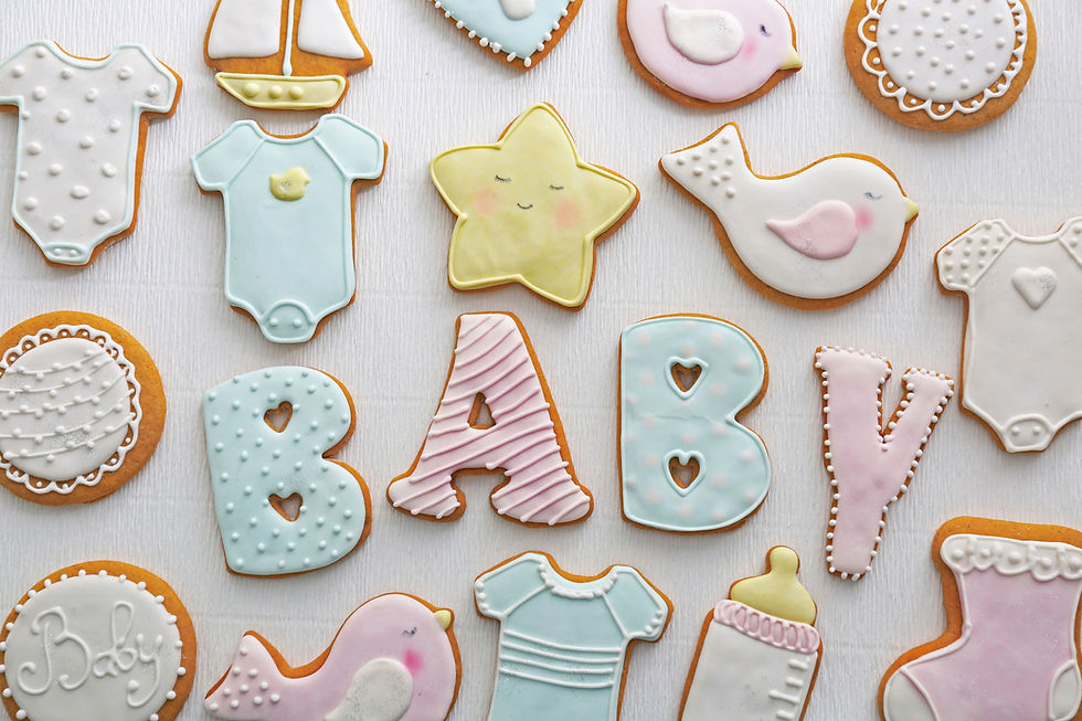 Baby-Themed Iced Cookies