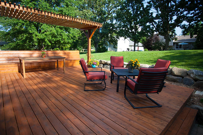 Deck and pergola landscaping