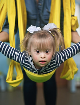 Child in Air Yoga