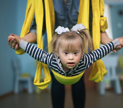 Child in Air Yoga