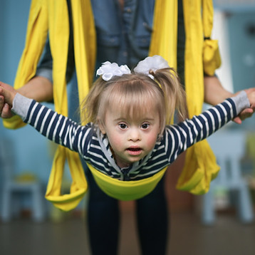 Child in Air Yoga