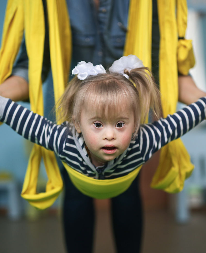Child in Air Yoga