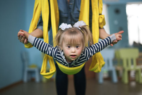 Child in Air Yoga