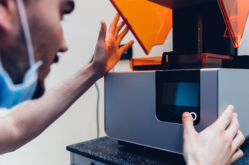 Dentist Using 3D Printer