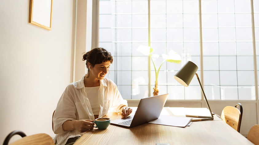 Woman Working Remotely