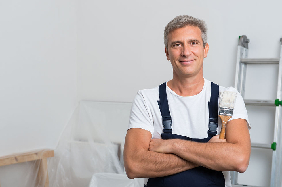 Painter Holding Brush