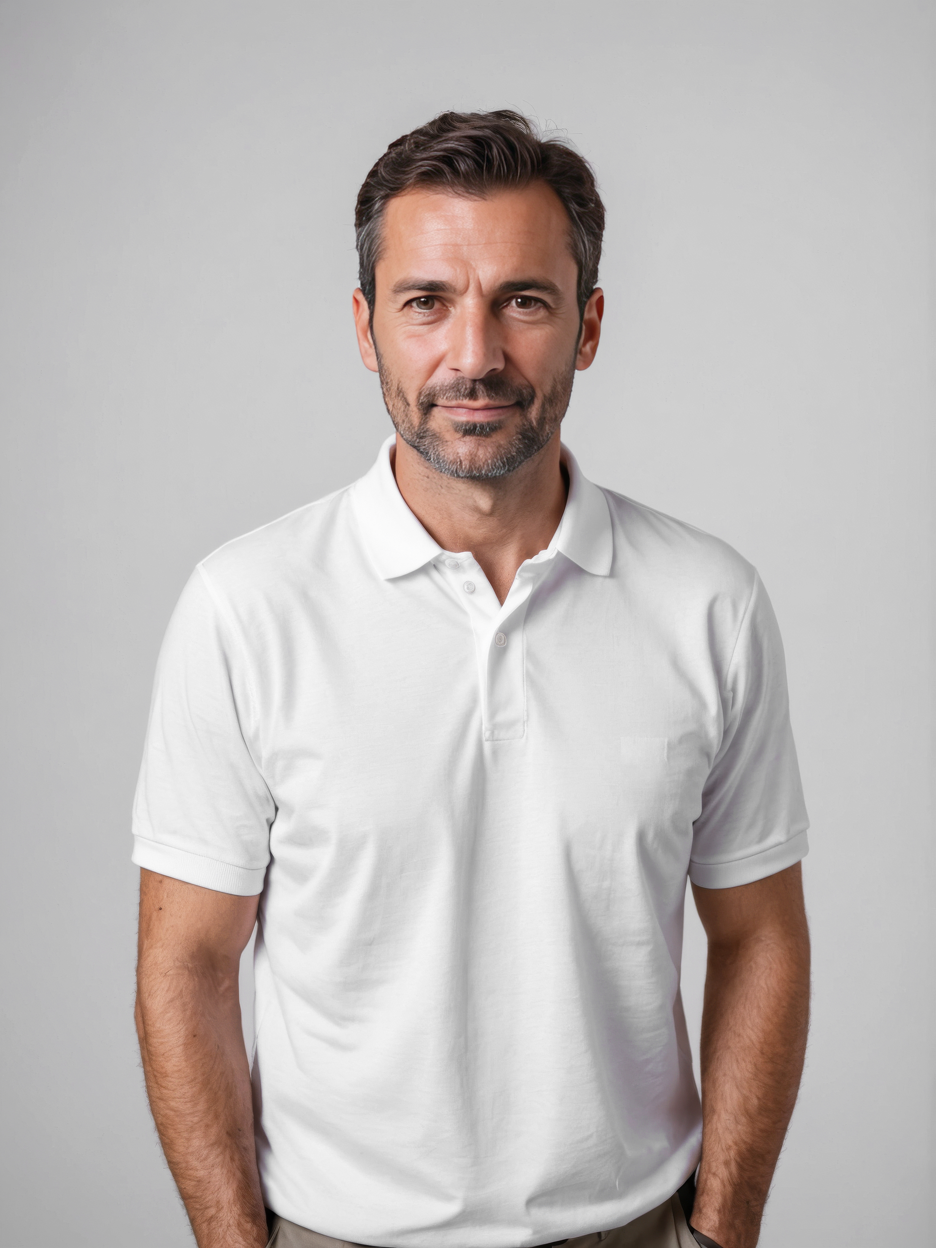 Homem de camisa branca