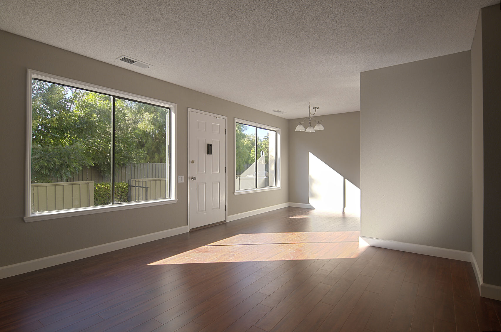 empty house interior with windows and doors