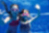Girls Swimming Underwater