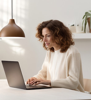Woman Using Laptop