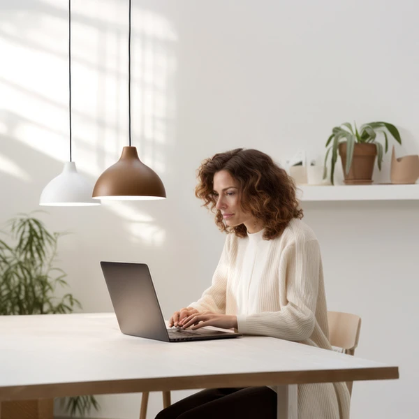 Parent completing the online course