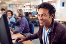 Man Using Computer