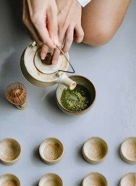 Preparación del té matcha