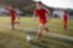 Giocatori di calcio in movmento