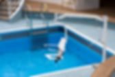 Pool hoist at a swimming pool