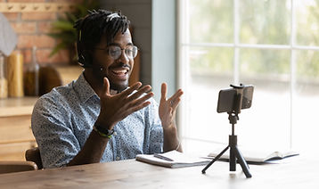 Vídeo tutorial de gravação de vlogger