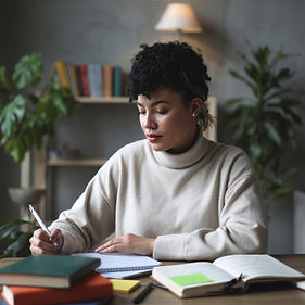 Femme prenant des notes