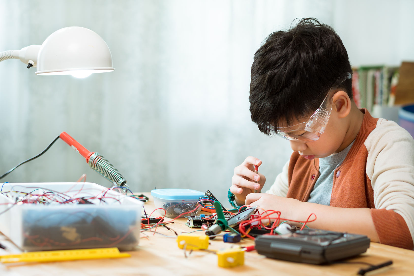 Young Inventor Experimenting