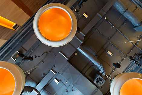 Ceiling in modern restaurant