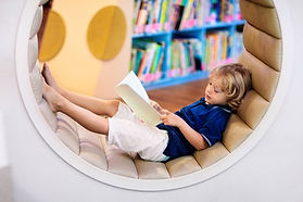 Child reading books