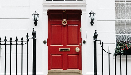 Topanga Gardens with red door