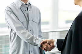  握手 作業服 スーツ