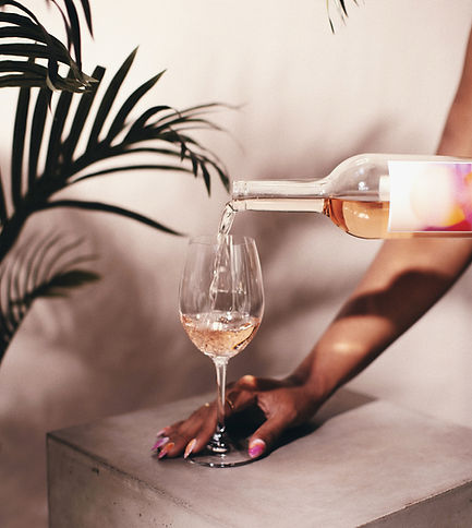 Pouring Rosé Wine