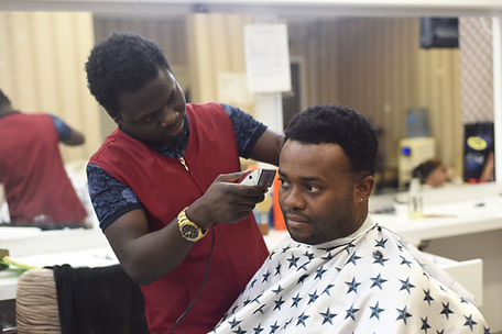Barber with Client