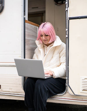 Woman Using Laptop