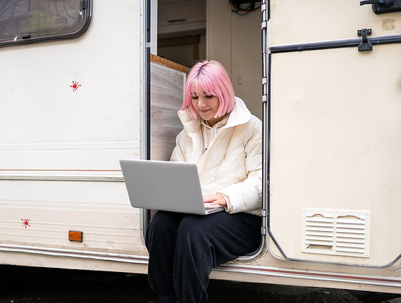 Using Laptop in Caravan