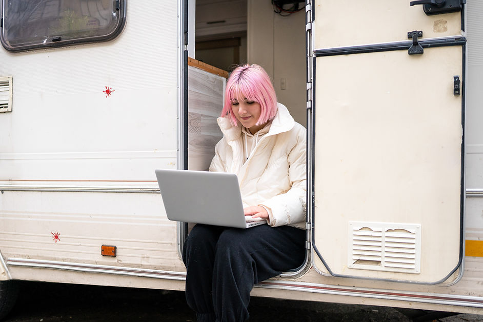 Using Laptop in Caravan