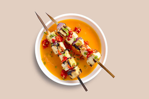 espetinhos de tofu