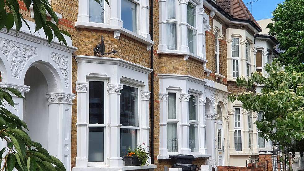 Terraced houses in London's Hackney district