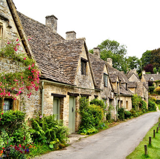 A quaint village with sone cottages
