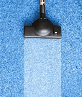 Vacuuming a Blue Surface