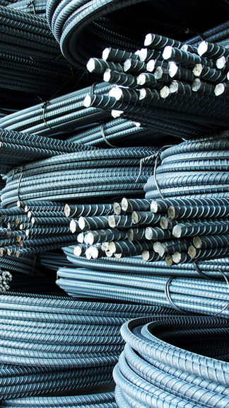 Stacked Steel Rods