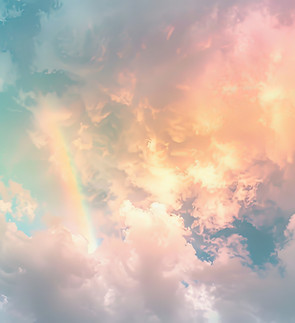 Rainbow Amid Clouds