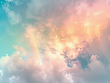 Rainbow clouds
