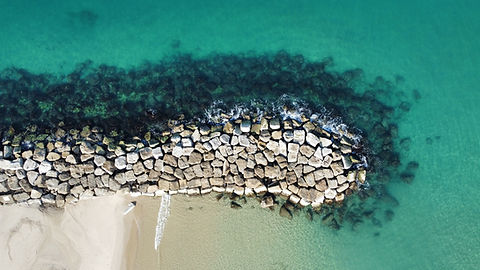 Vue aérienne de la mer