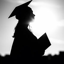Silhouette de remise de diplôme