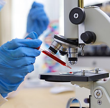 Examining Blood Sample
