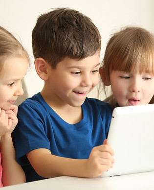 Kids Using Digital Tablet