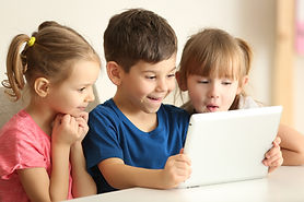 Kids Using Digital Tablet