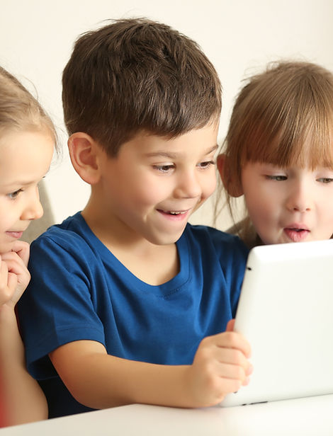Kids Using Digital Tablet